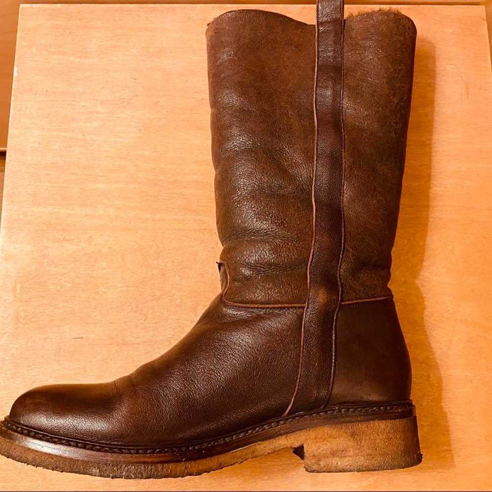 【Rare】SARTORE Dark Brown Middle Mouton Boots - image 11