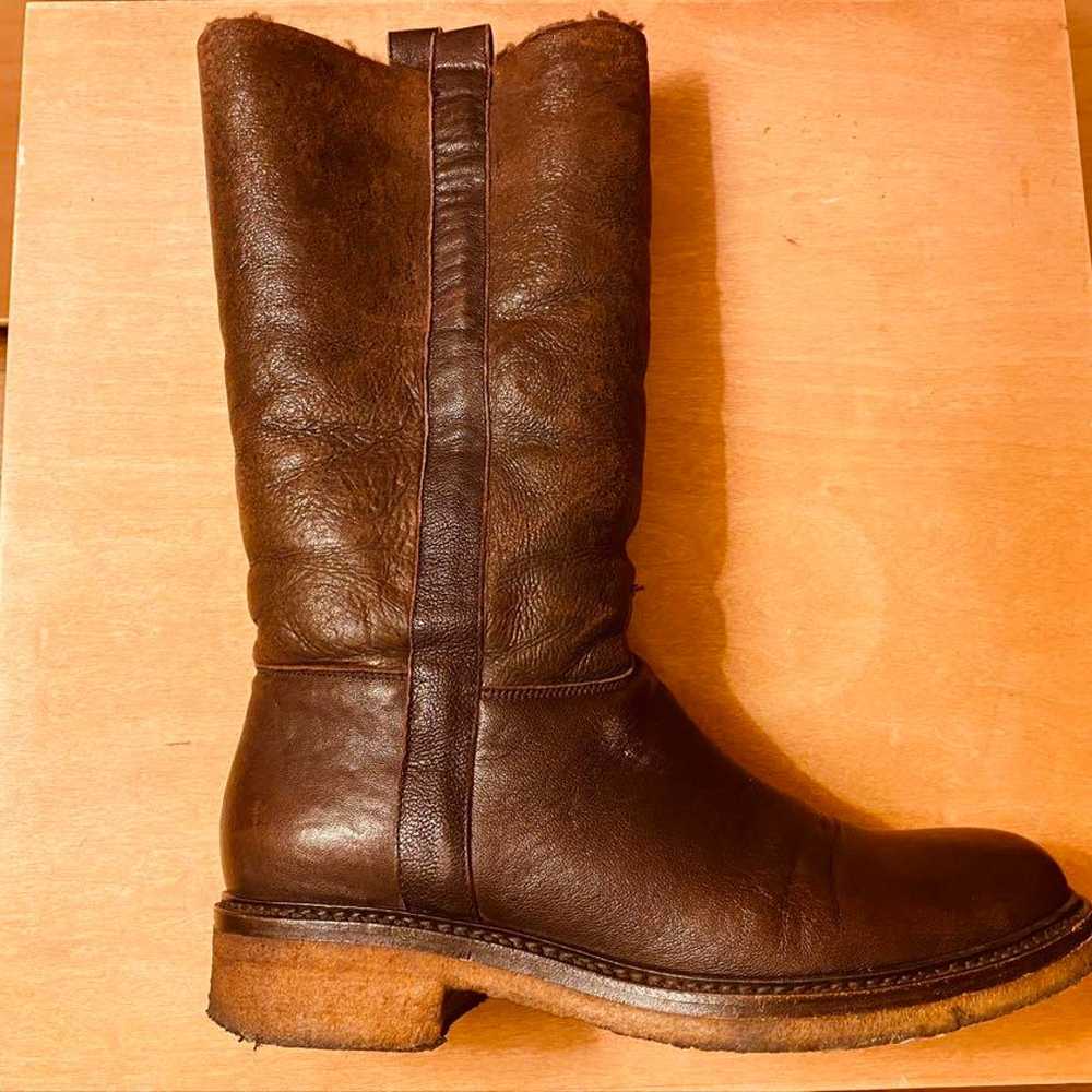 【Rare】SARTORE Dark Brown Middle Mouton Boots - image 12