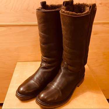 【Rare】SARTORE Dark Brown Middle Mouton Boots - image 1