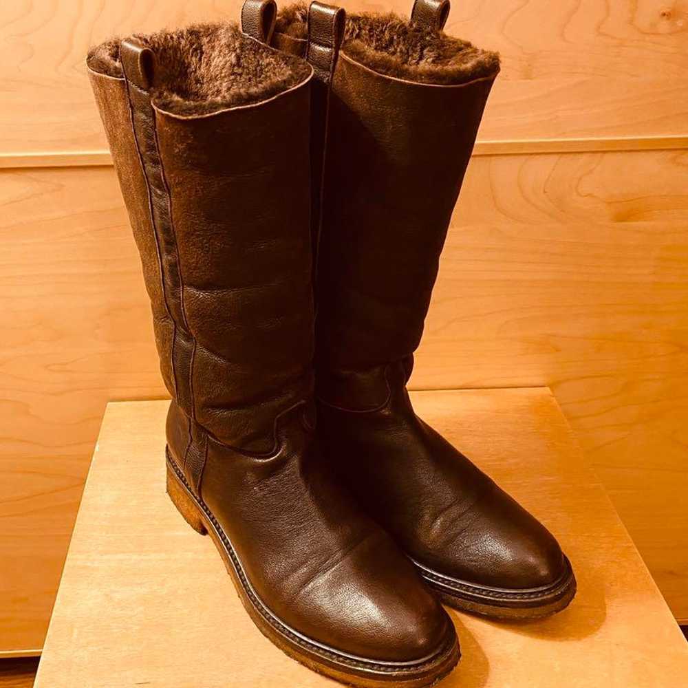 【Rare】SARTORE Dark Brown Middle Mouton Boots - image 2