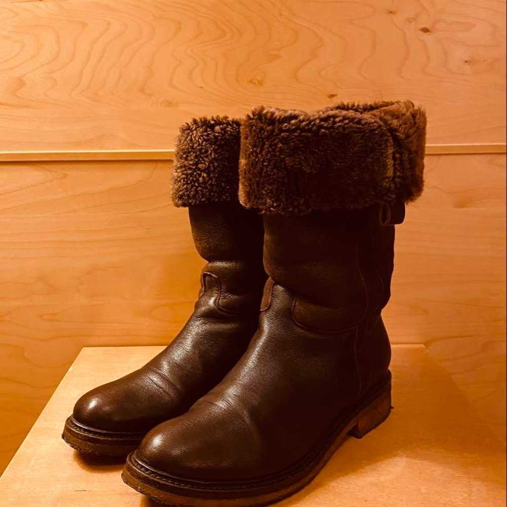 【Rare】SARTORE Dark Brown Middle Mouton Boots - image 4