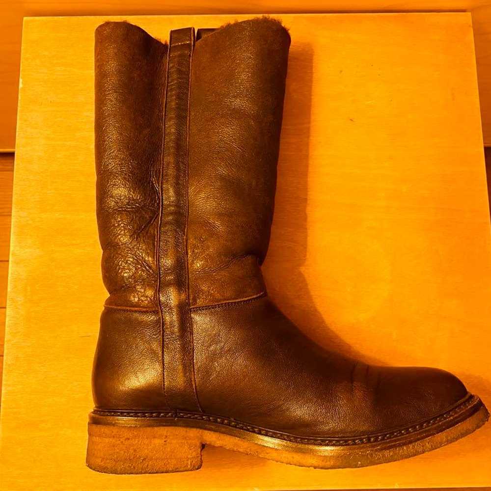 【Rare】SARTORE Dark Brown Middle Mouton Boots - image 6