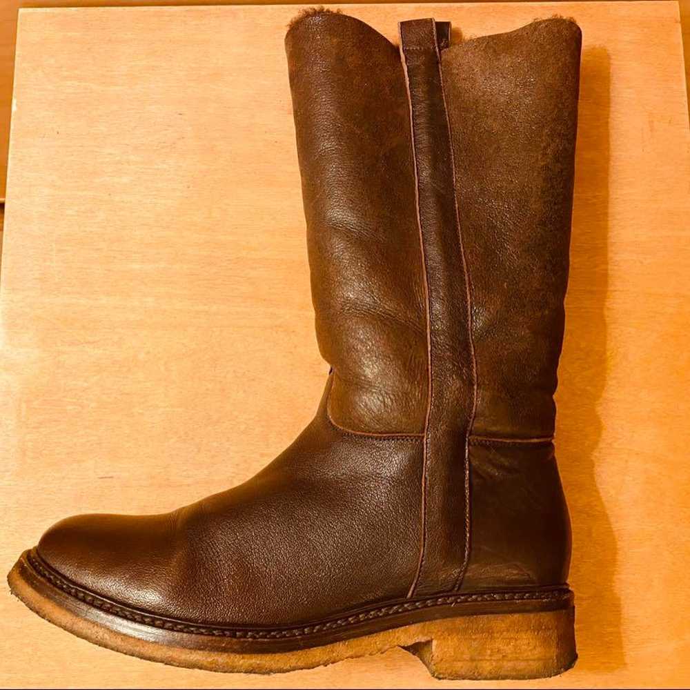 【Rare】SARTORE Dark Brown Middle Mouton Boots - image 8