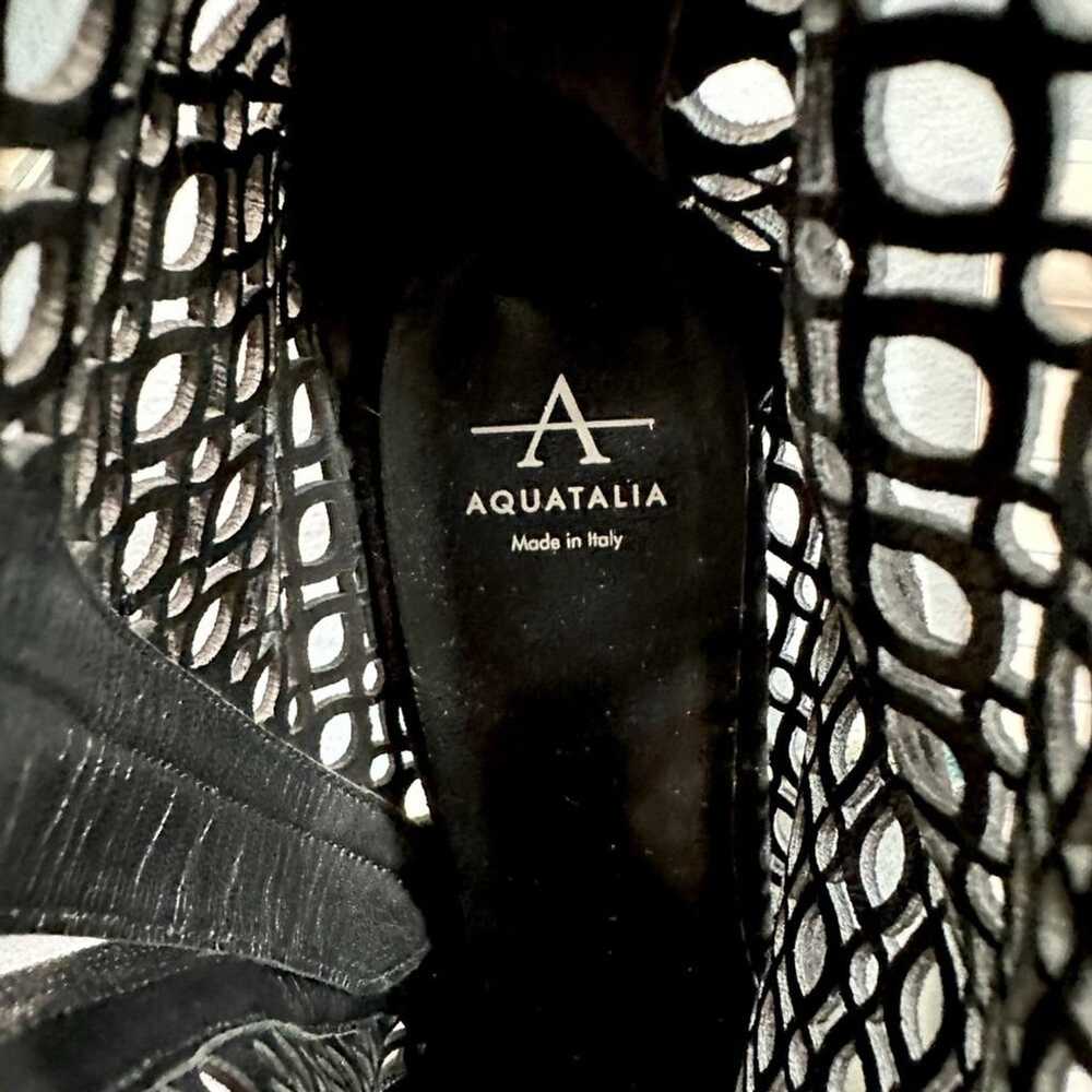 Aquatalia Black Suede Lasercut Ankle Boots - image 7