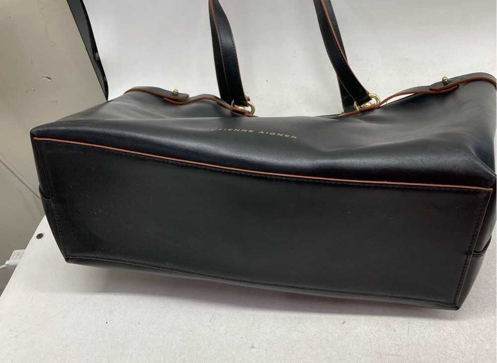 Etienne Aigner Black Leather Eleanor Tote Purse N… - image 5