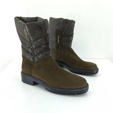 AQUATALIA Women 9.5 Lori Boots Herb Olive Green Ca