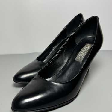 PREVATA VINTAGE 90'S Women’s 8 1/2 B Black Leathe… - image 1