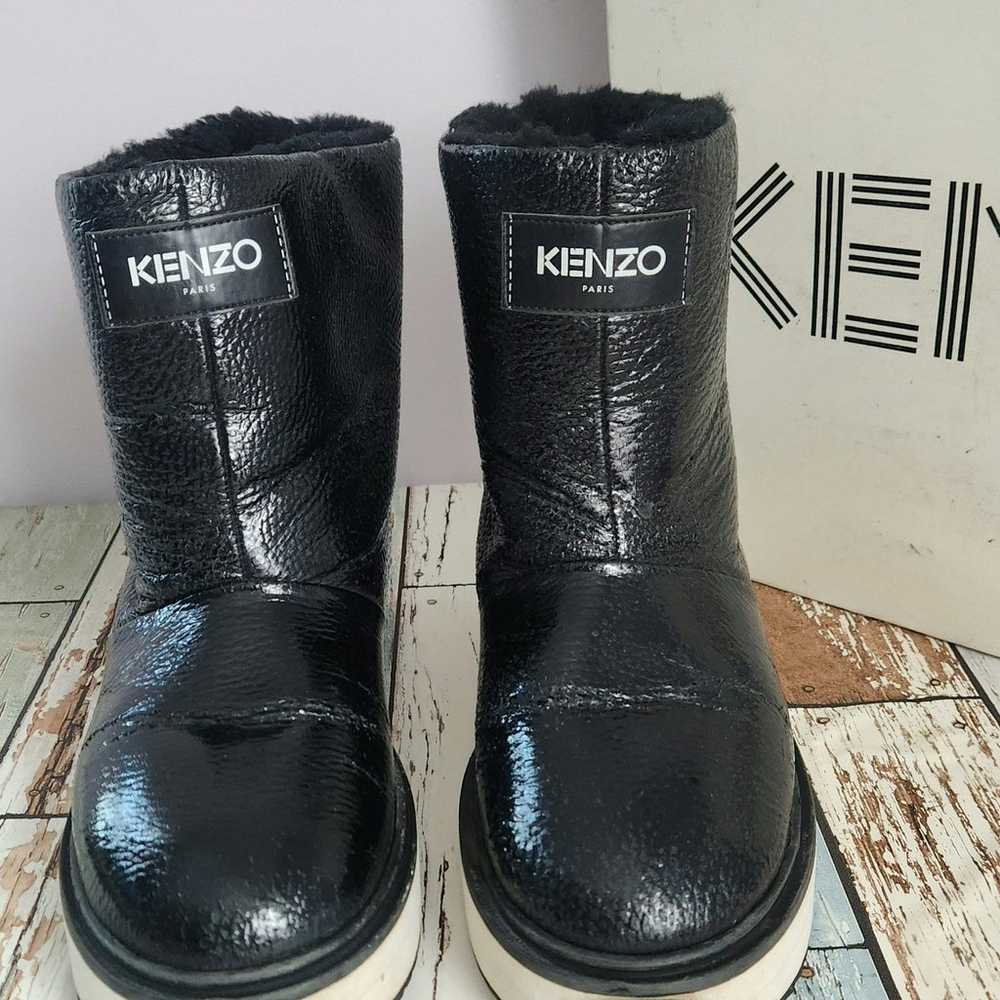 KENZO Paris Women's Snow Leather and Shearling Bo… - image 3