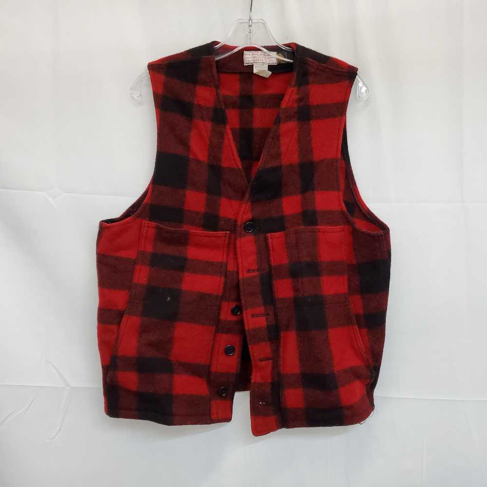 Vintage Filson Garment Plaid Hunting Wool Vest Re… - image 1