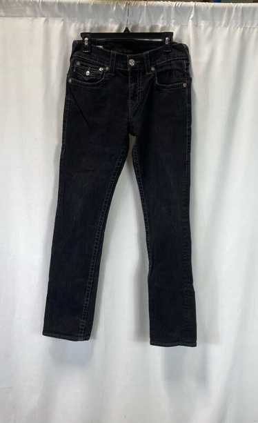 True Religion Mens Black Dark Wash Ricky Relaxed … - image 1