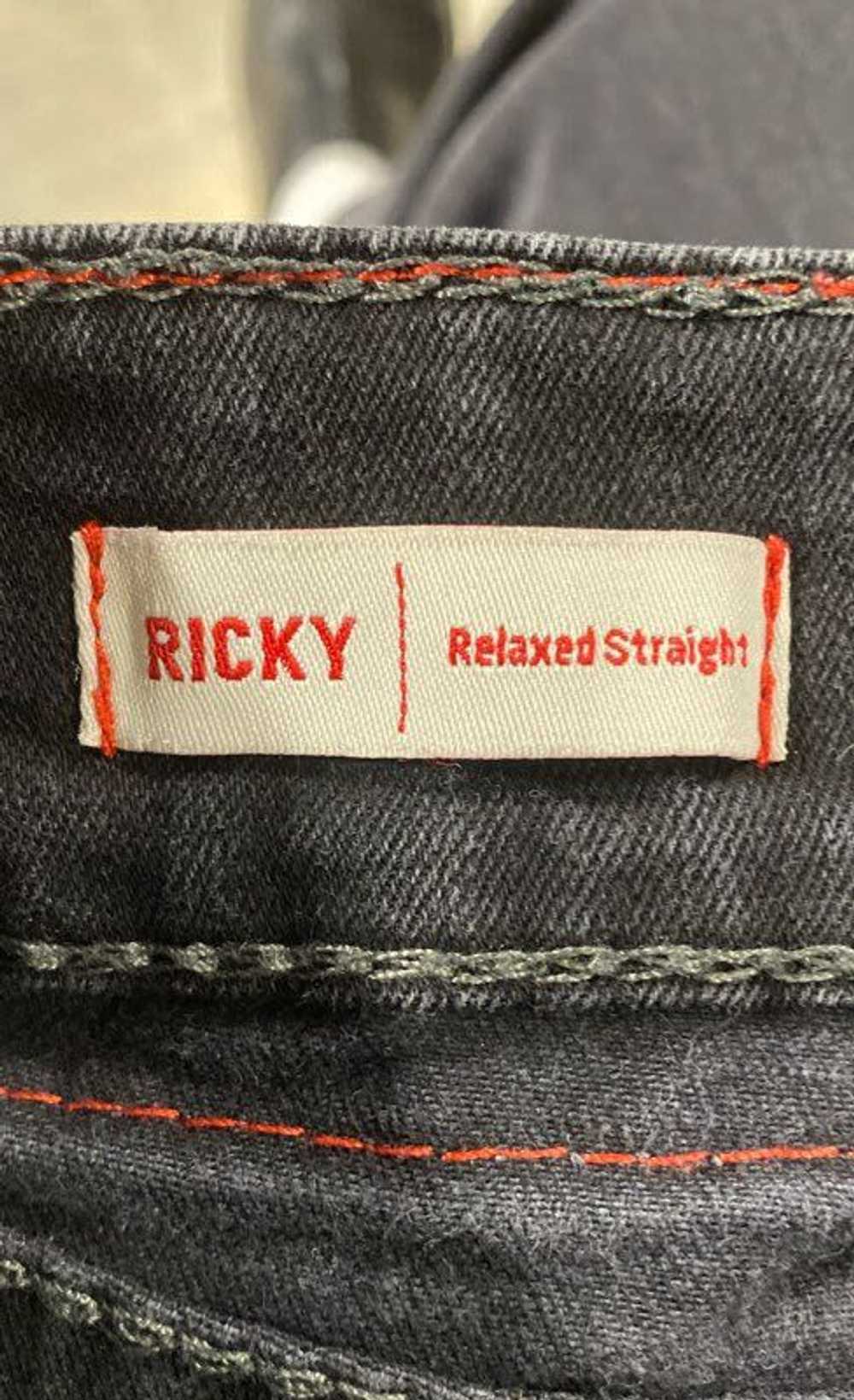 True Religion Mens Black Dark Wash Ricky Relaxed … - image 3