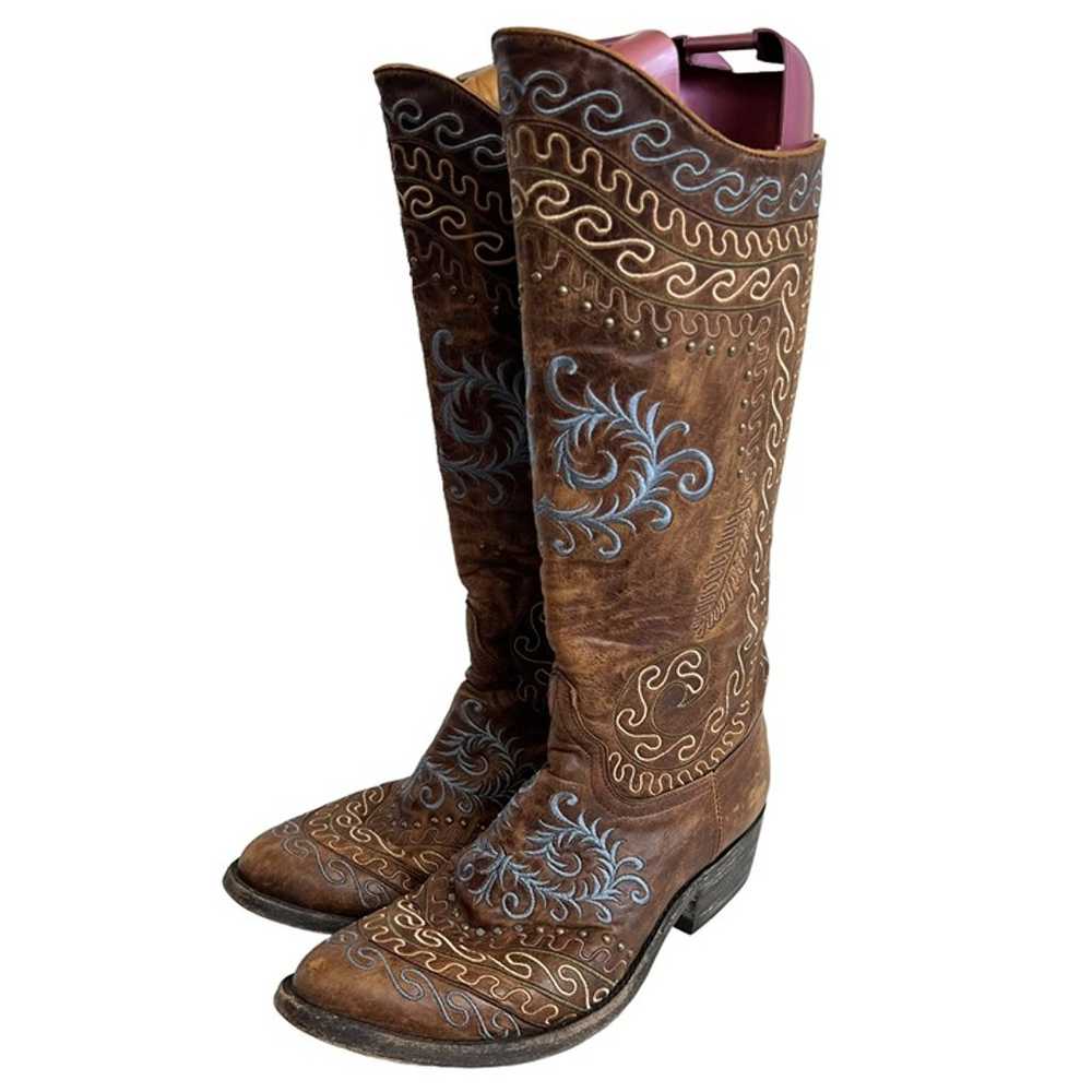 Old Gringo Boots womens 8.5 Zarape Razz brown lea… - image 1