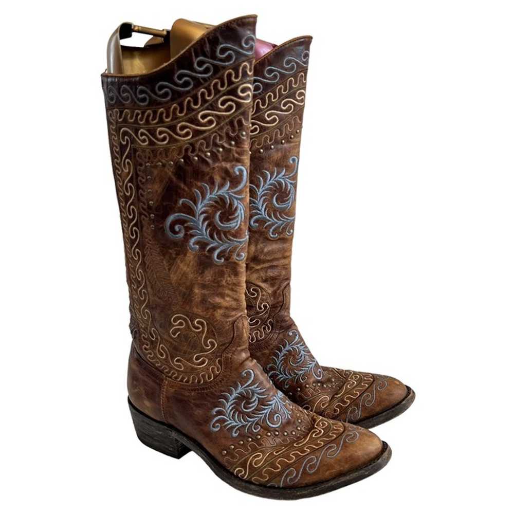 Old Gringo Boots womens 8.5 Zarape Razz brown lea… - image 3