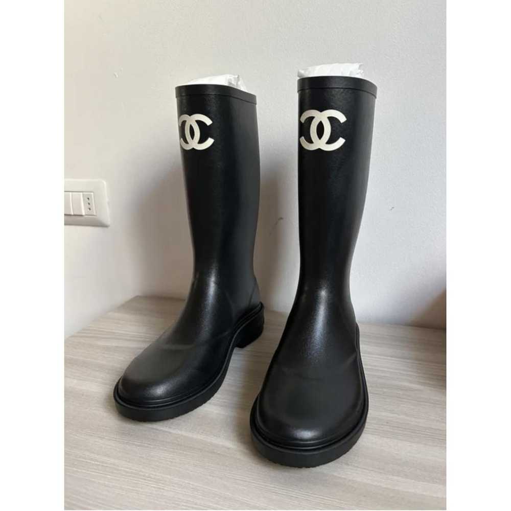 Chanel Leather wellington boots - image 2