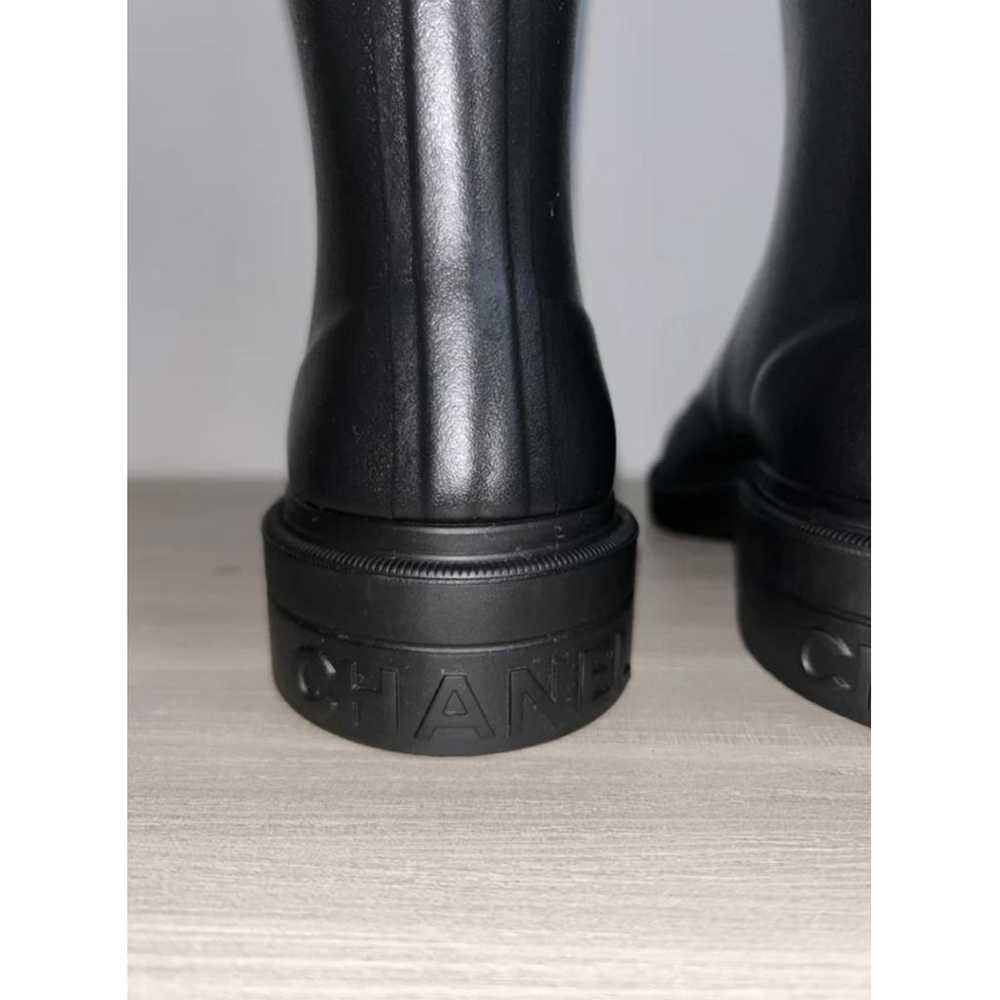 Chanel Leather wellington boots - image 3