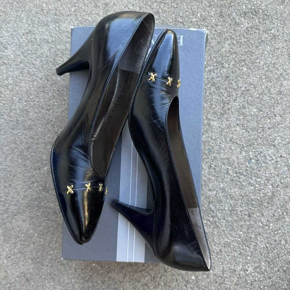 Vintage Bruno Magli Posti Black Studded Pumps Siz… - image 8