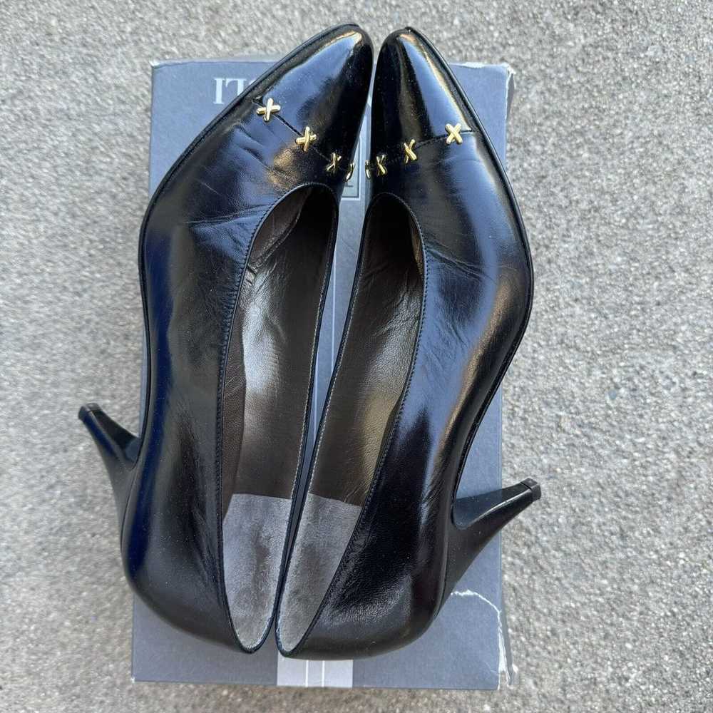 Vintage Bruno Magli Posti Black Studded Pumps Siz… - image 9