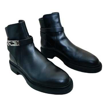 Hermès Leather biker boots - image 1