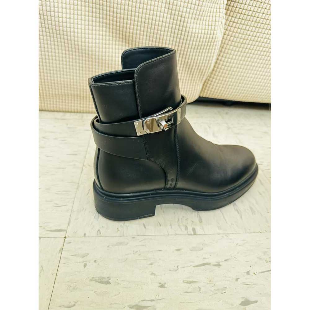 Hermès Leather biker boots - image 3