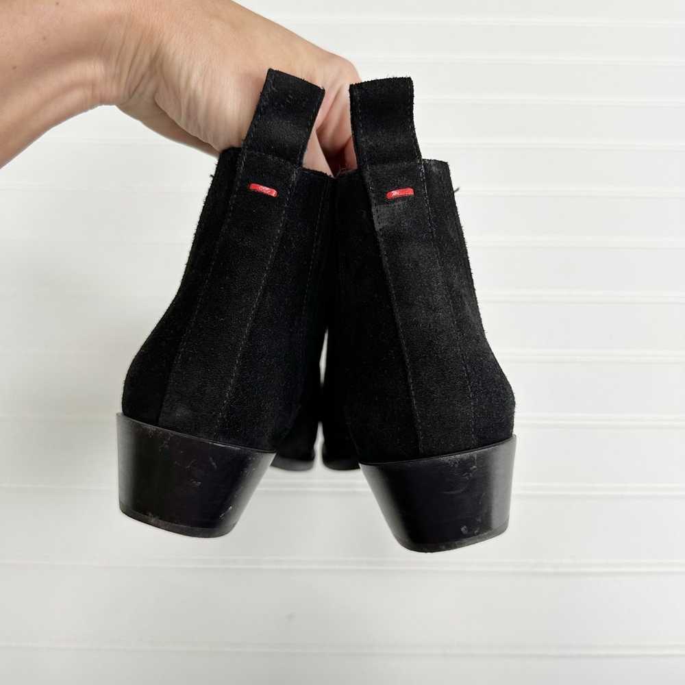 Aeyde Bea Black Block Heel Western Suede Cowboy B… - image 12