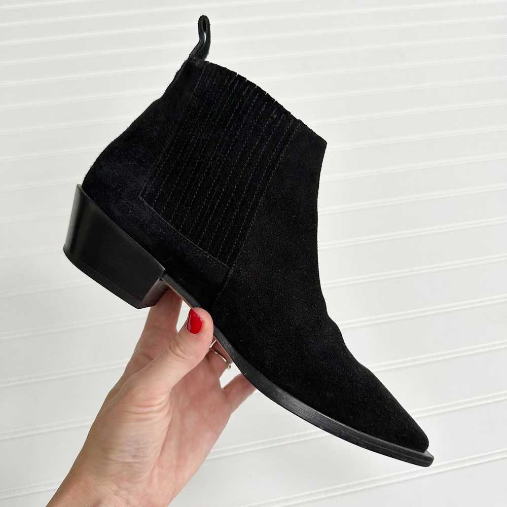 Aeyde Bea Black Block Heel Western Suede Cowboy B… - image 8