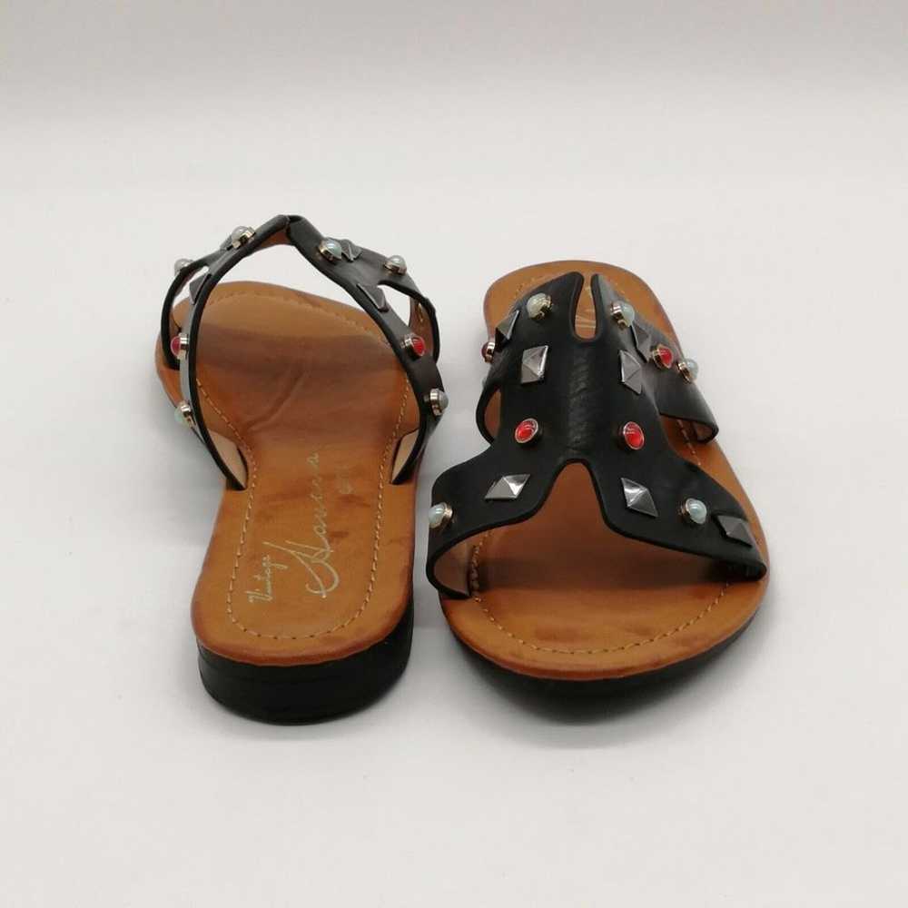 Vintage Havana Womens Sandal Black Rhinestone Emb… - image 3