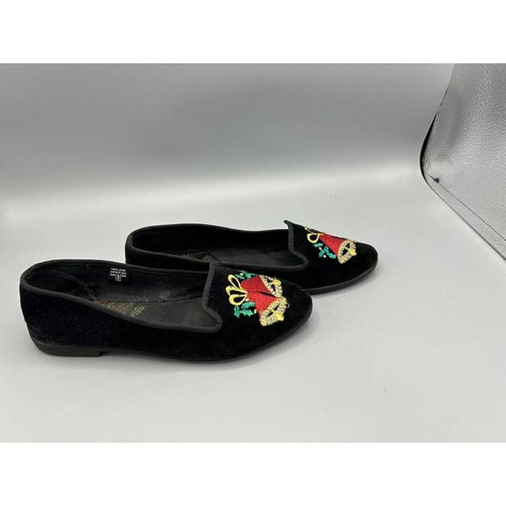 Christmas Bells Shoes Flats Slip On Size 8 M Velv… - image 2