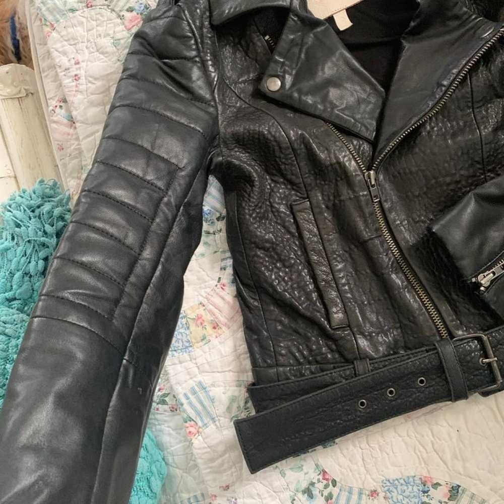 Non Signé / Unsigned Leather jacket - image 4