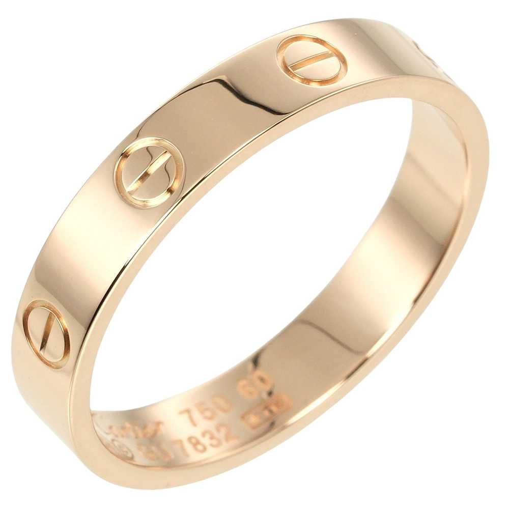 CARTIER Ring K18 Pink Gold gold mini love wedding… - image 1