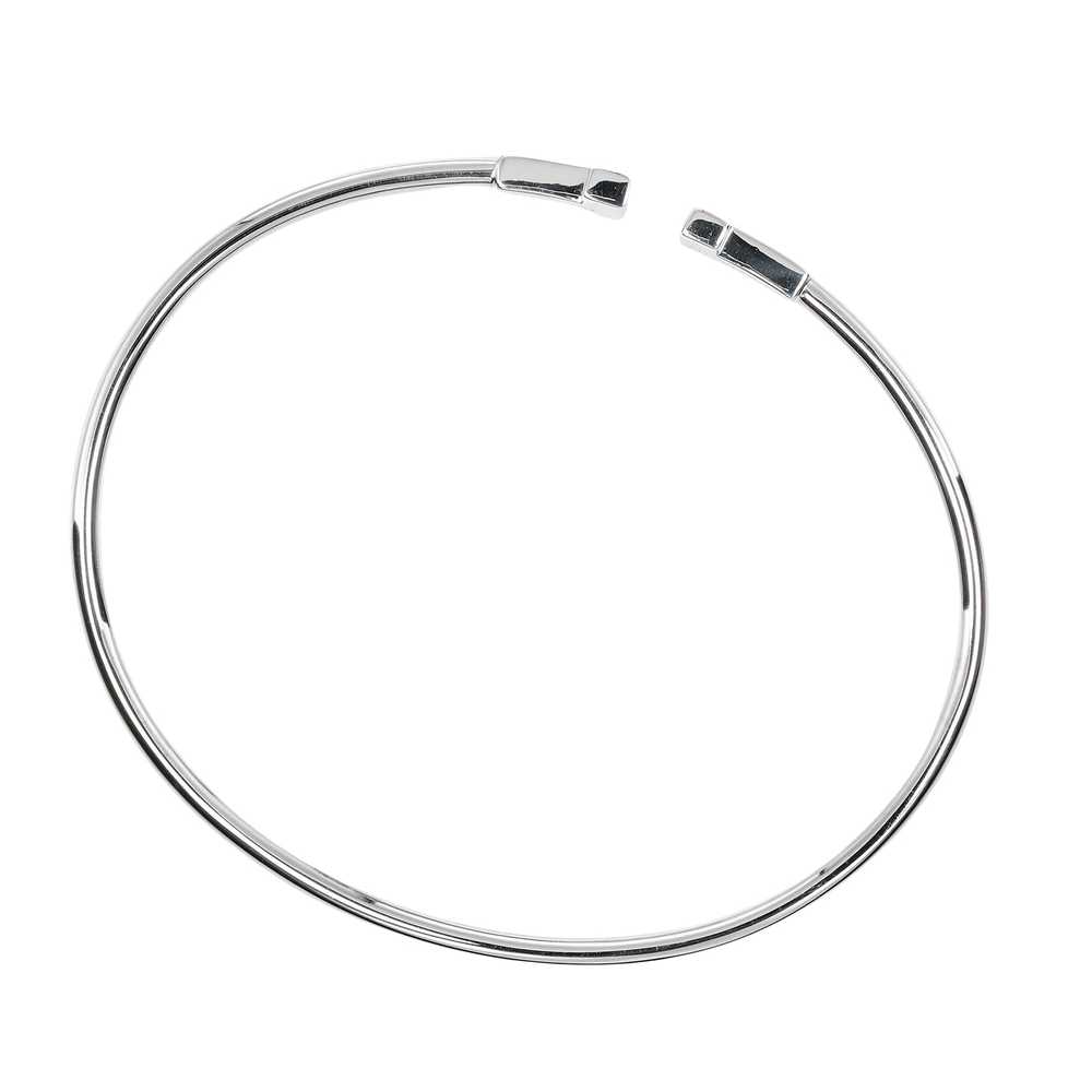 TIFFANY&Co. Bangle K18 white gold Silver T wire n… - image 2