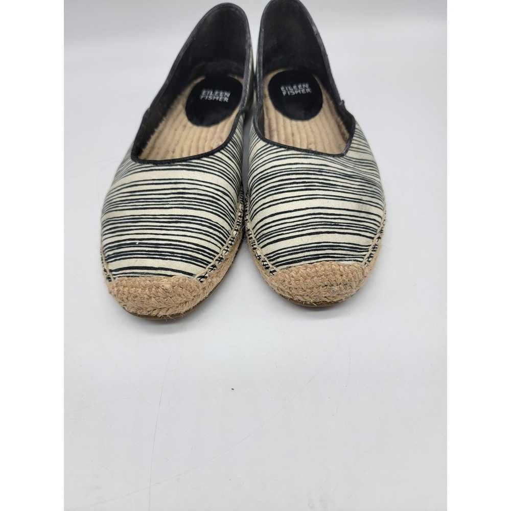 Eileen Fisher Women's Striped Canvas Espadrille F… - image 4