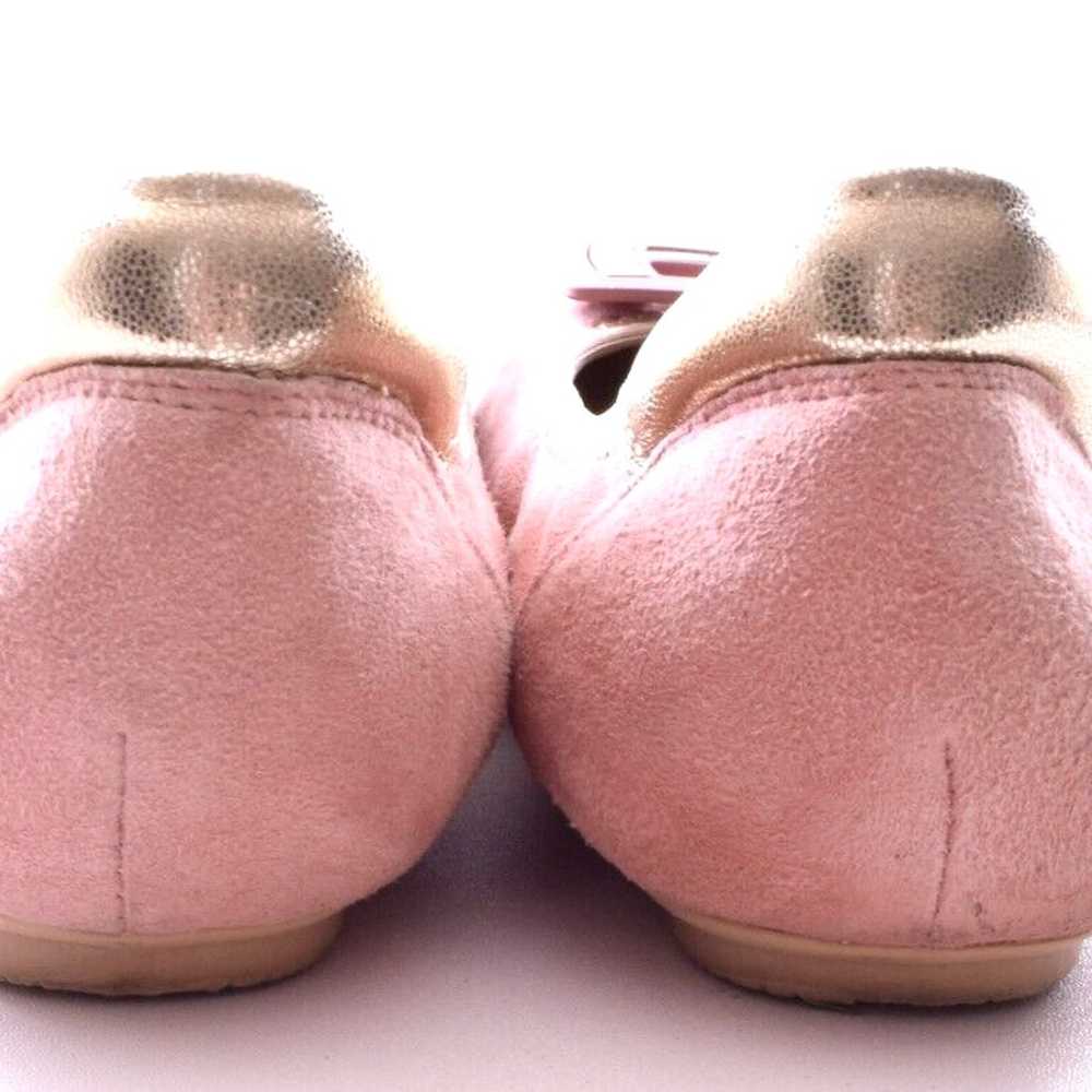 HOGAN Light Pink Suede Ballet Flats with H Lacque… - image 3