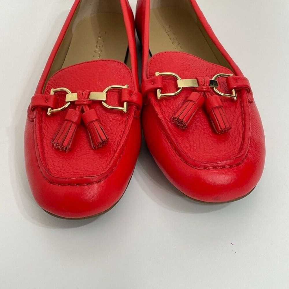 Talbots Pebbled Red Leather Everson Tassel Drivin… - image 2