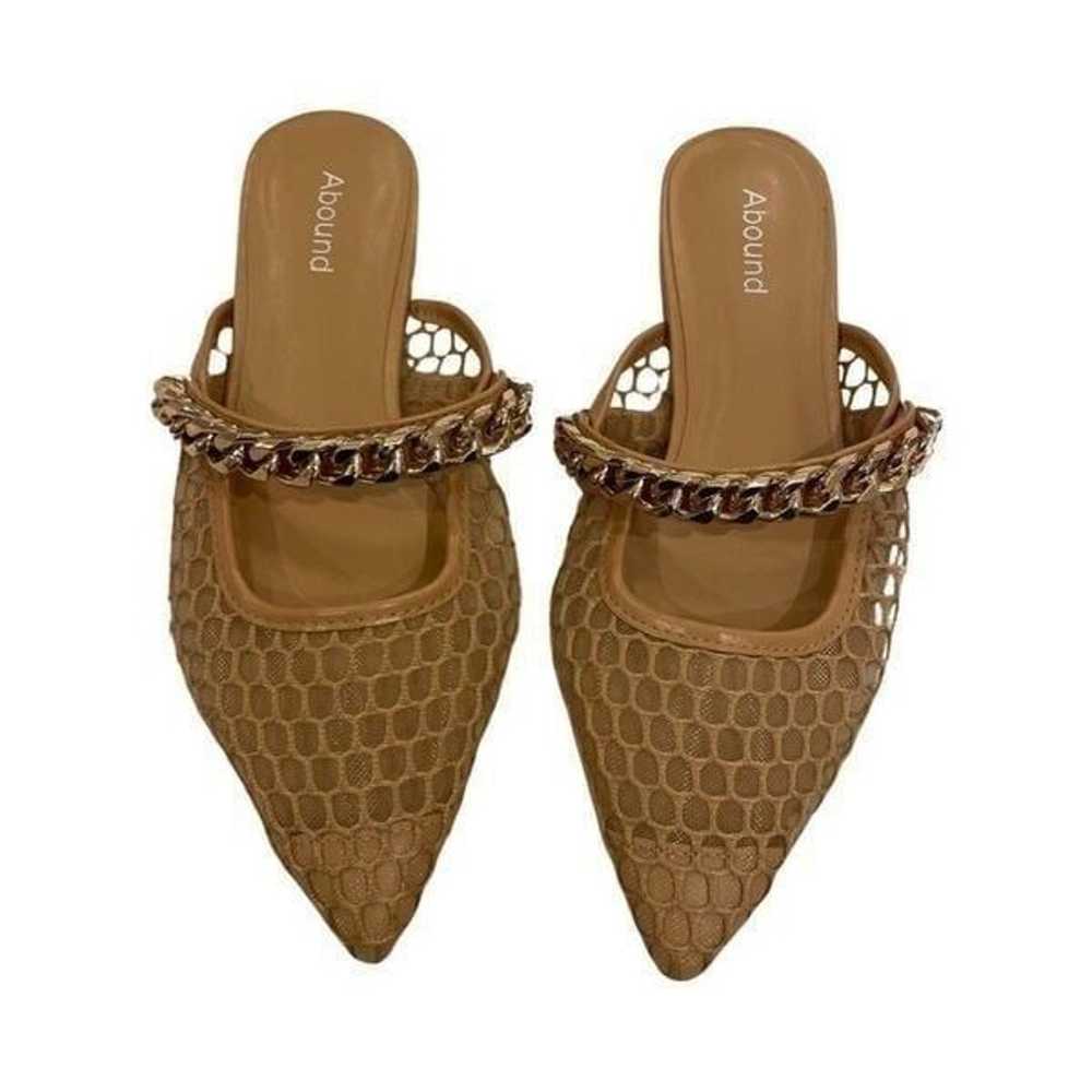 Abound Tan Abareana Mules Pointy Toe Flats Shoes … - image 2