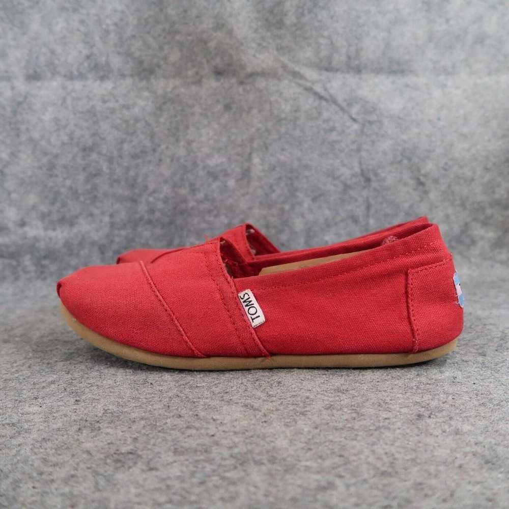 Toms Shoes Womens 7 Flats Slip On Casual Canvas R… - image 4