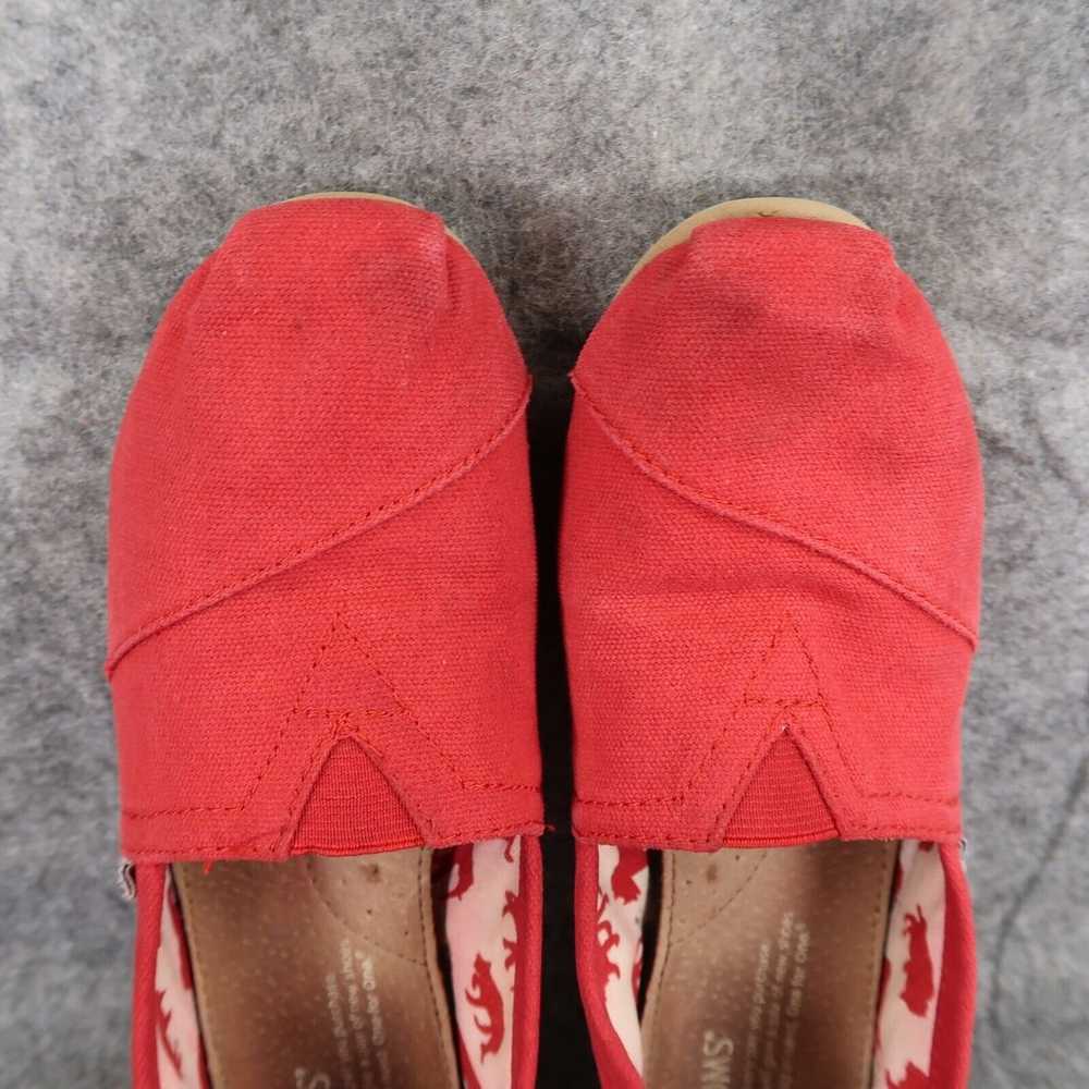 Toms Shoes Womens 7 Flats Slip On Casual Canvas R… - image 7