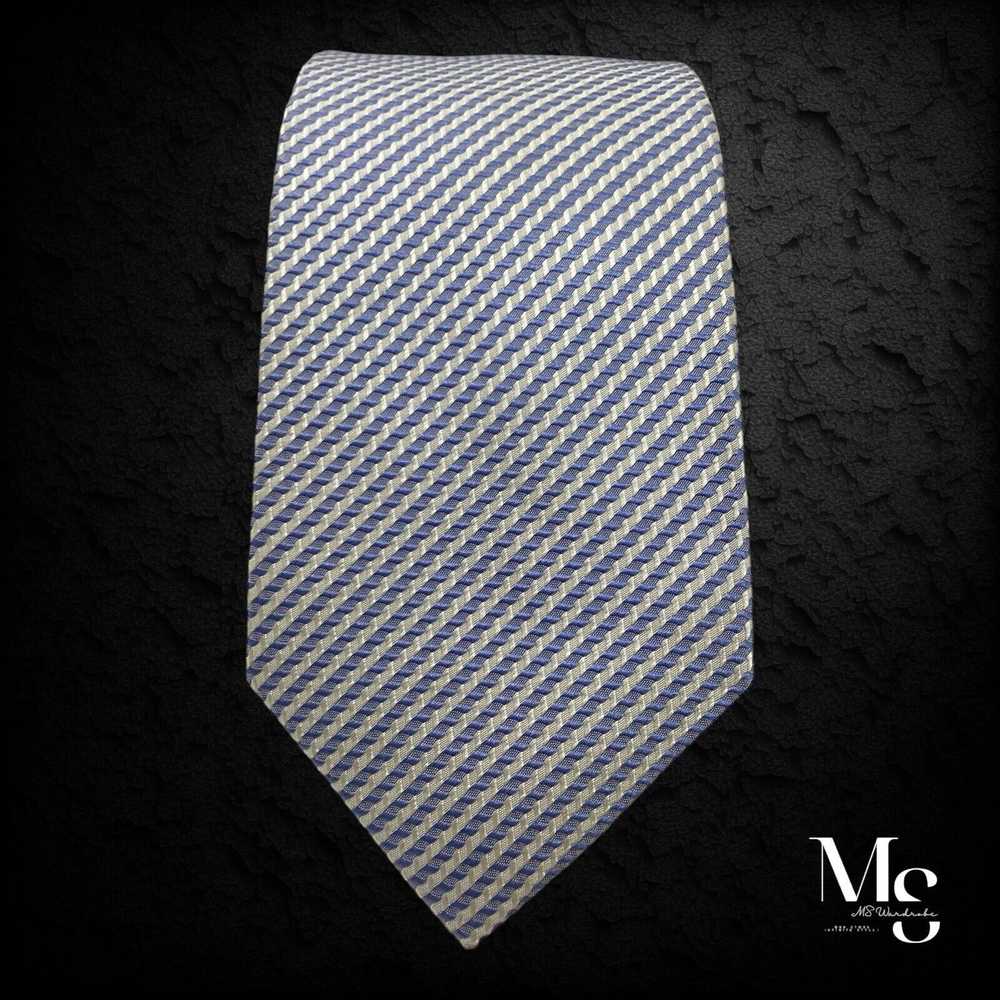 Ermenegildo Zegna ERMENEGILDO ZEGNA Blue Striped … - image 5