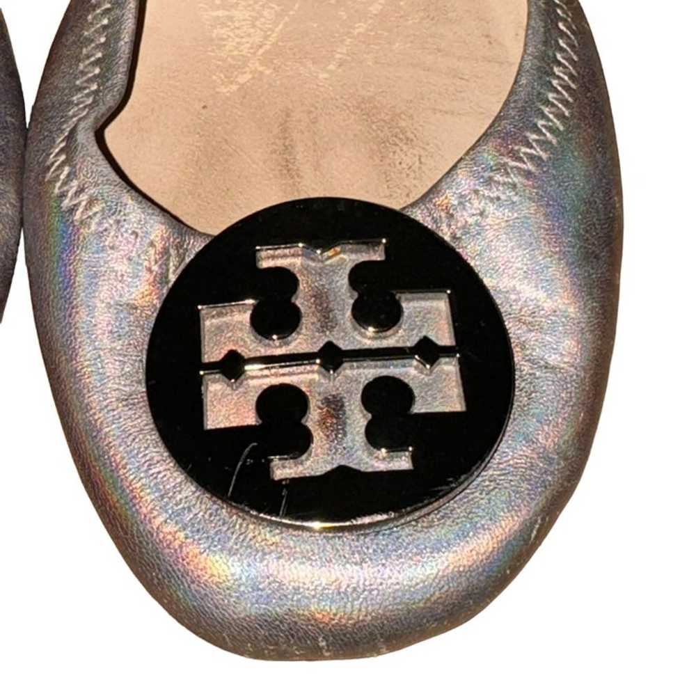 Tory Burch Minnie Travel Flats Women's 7 M Pewter… - image 2