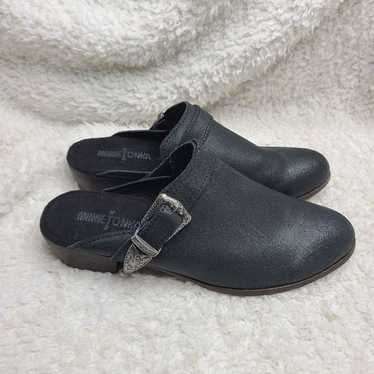 Minnetonka Billie Black Silver Buckle Western Styl