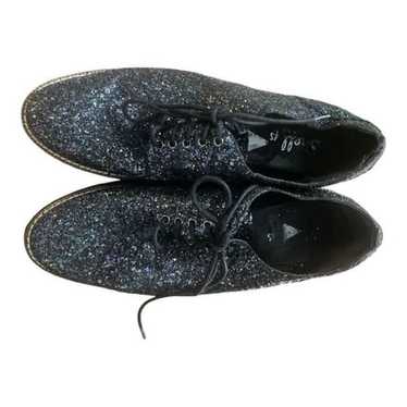 Shelly’s London Emma Black Glitter Oxford Shoes si