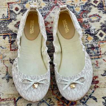 Michael Kors Juliette Logo Ballet Flat sz 8