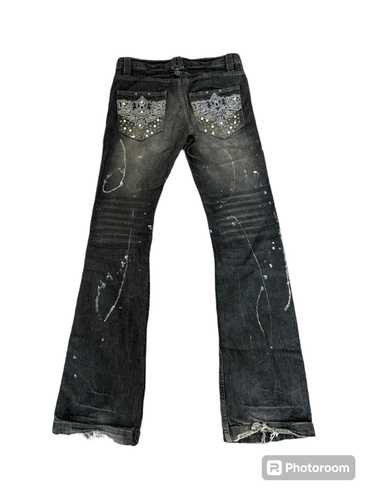 Semantic Design Low waisted studded flair denim - image 1