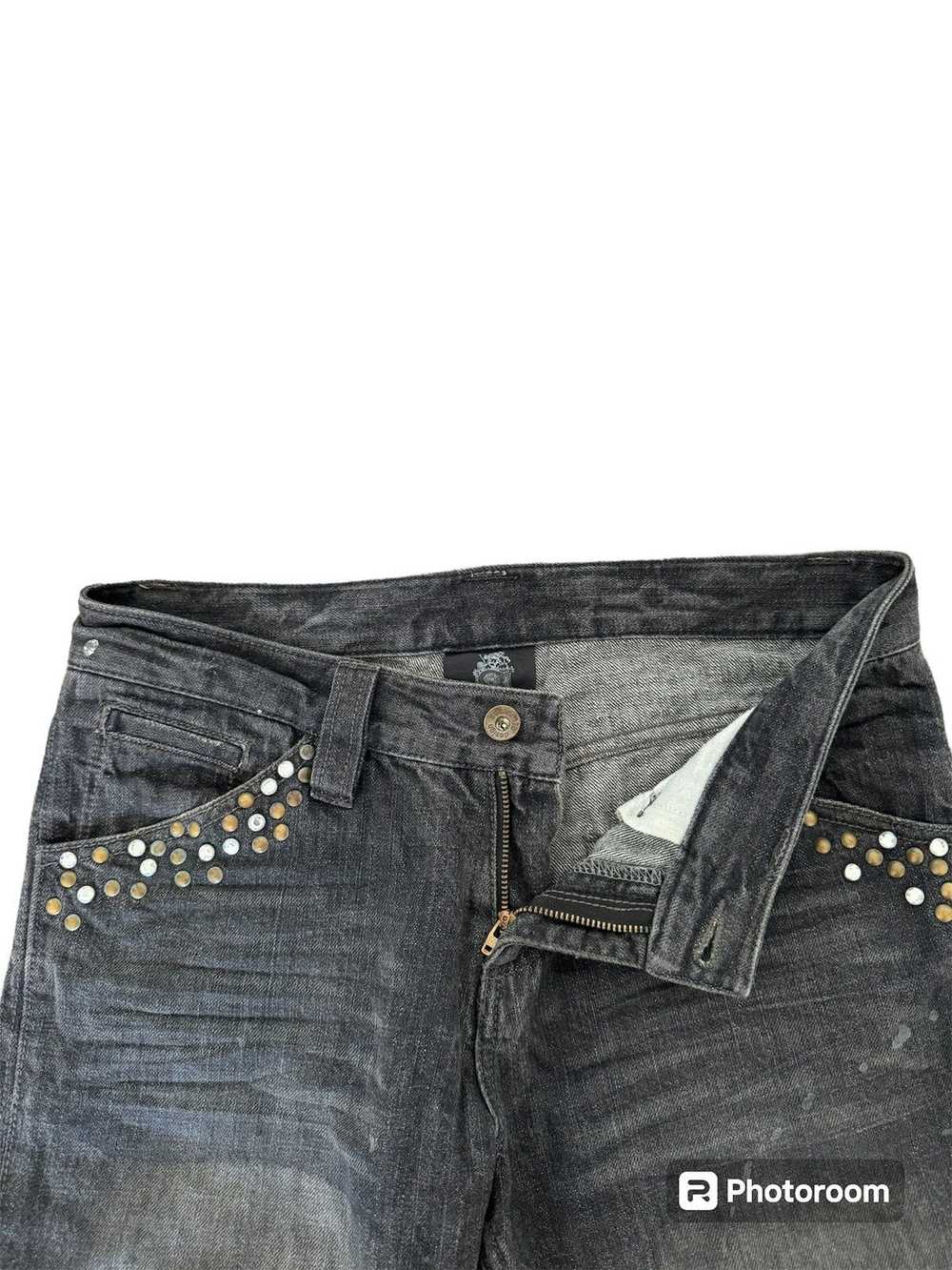 Semantic Design Low waisted studded flair denim - image 3