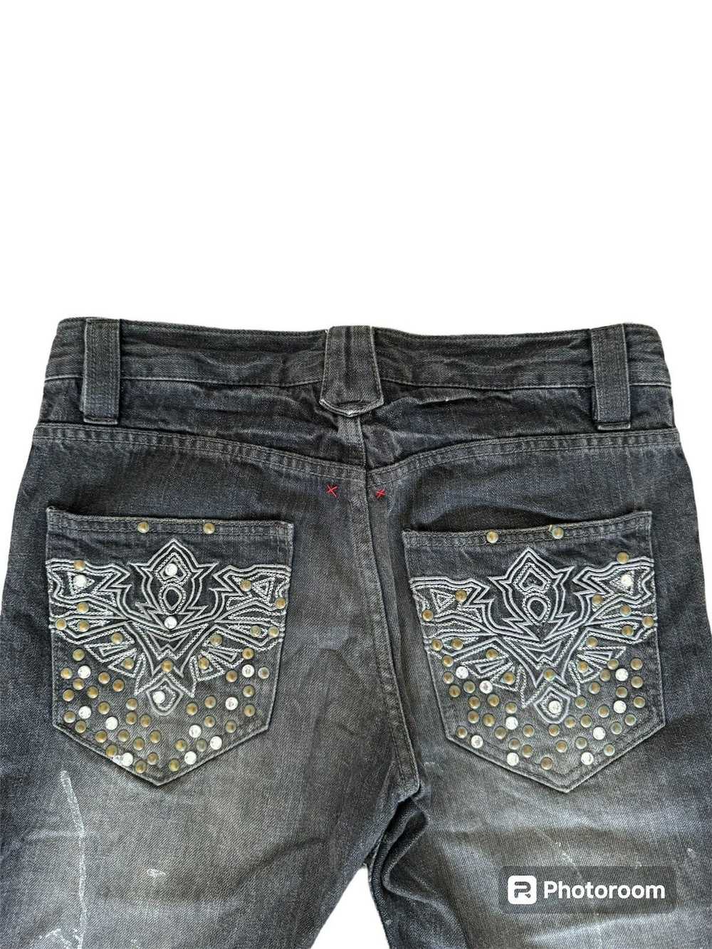 Semantic Design Low waisted studded flair denim - image 4