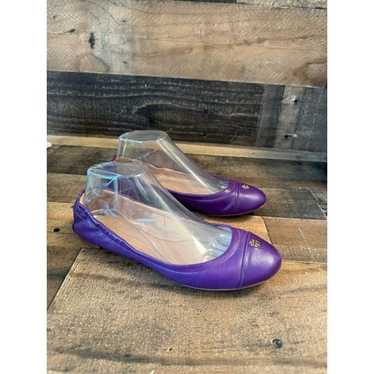 tory burch flats purple violetta ballet flats size