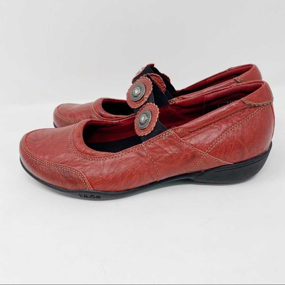 Taos Footwear red leather Mary Jewel concho strap… - image 6