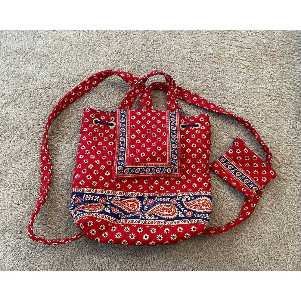 Bradley Mountain Vera Bradley Red Blue Paisley Fl… - image 9