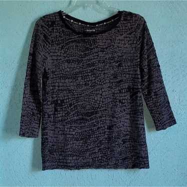 Other Shirt Liz Claiborne Sport Top Burnout 3/4 S… - image 1