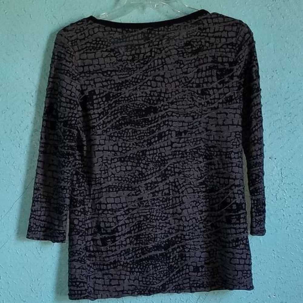 Other Shirt Liz Claiborne Sport Top Burnout 3/4 S… - image 4