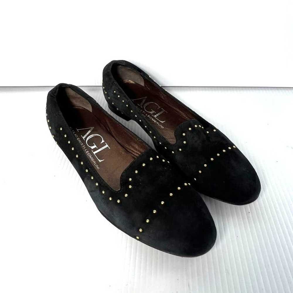 AGL Attilio Giusti Leombruni Studded Flats Suede … - image 1